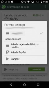 Formas de pago.