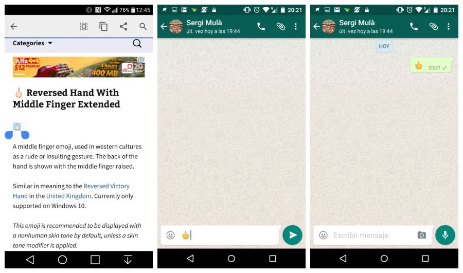 Copia el icono de la página web y pegalo en tu chat de WhastApp | Primera captura vía Android Police