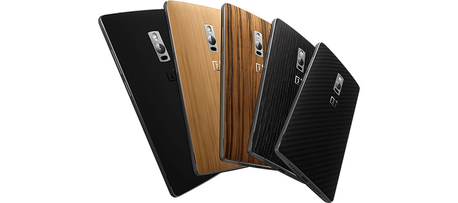 StyleSwap de OnePlus 2, diferentes carcasas con diferentes materiales.