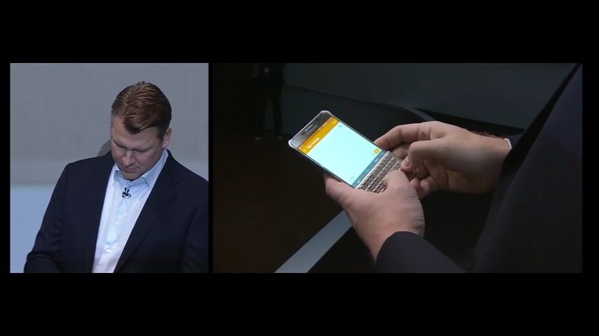 El Samsung Galaxy S6 edge+ con la funda y teclado físico