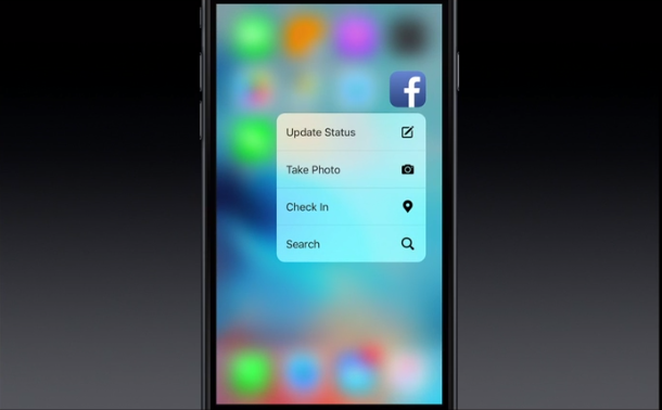 3D Touch en el menú principal