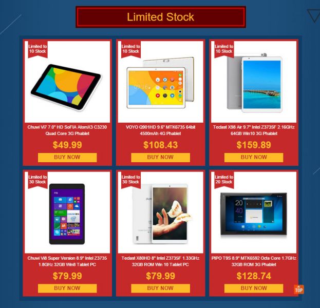 Everbuying tablets de oferta