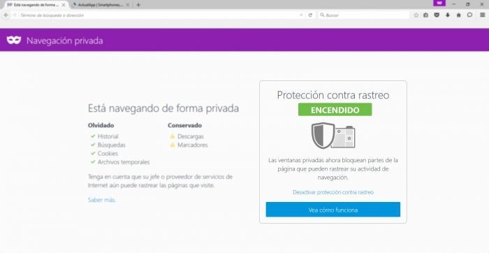 Firefox Rastreo