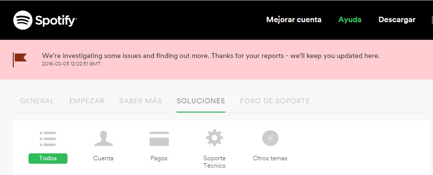 Spotify no funciona foro