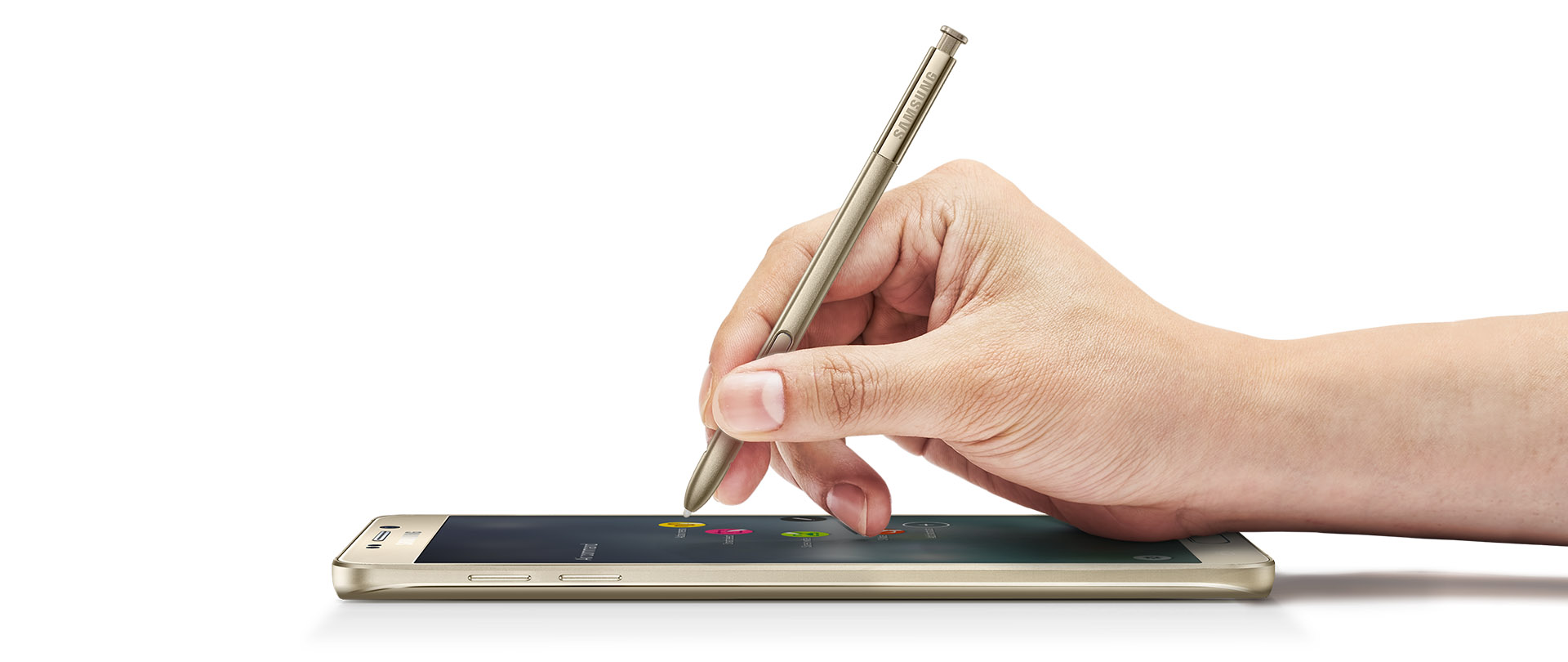 El Galaxy Note 5 con su inseparable S-Pen.