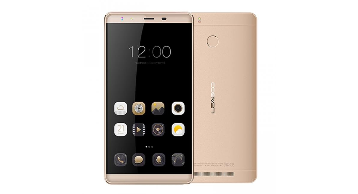 leagoo shark 1 dorado frontal trasera