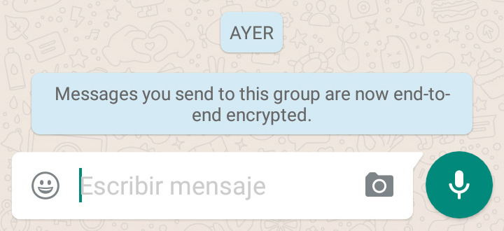 mensaje encriptado whatsapp