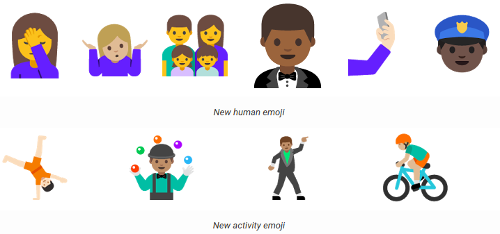Android N Developer Preview 2 emojis
