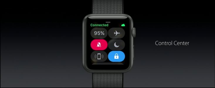 watchos 3 control center