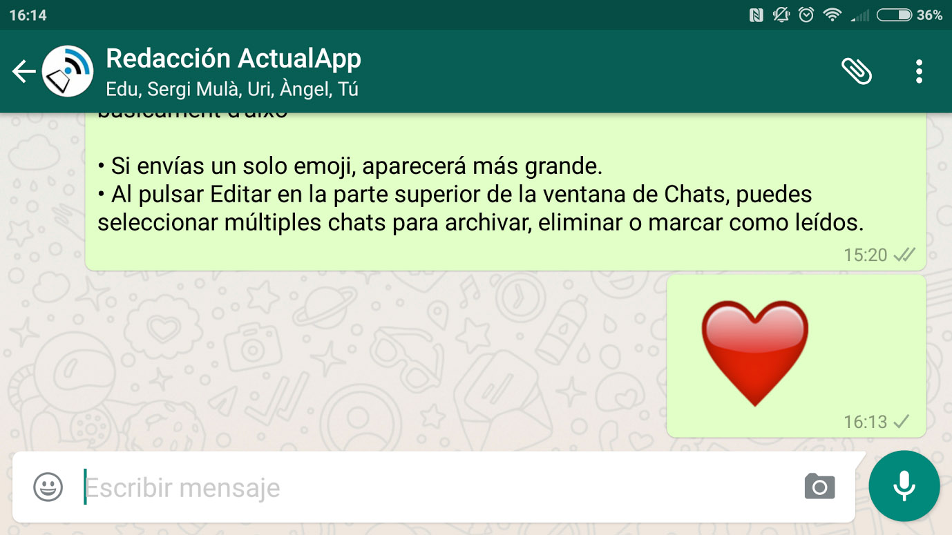 Descargar WhatsApp 2.16.7 (iOS), con emojis gigantes y más