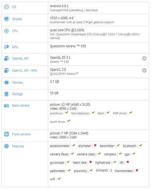 gfxbench sony xperia x compact