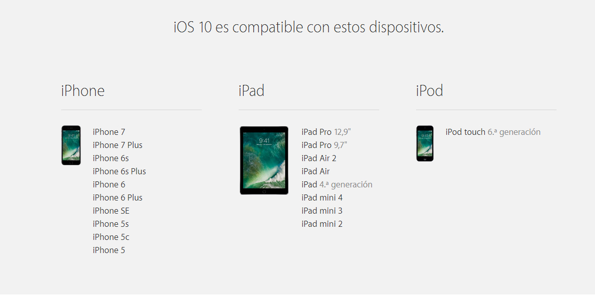 ios-10-dispositivos-compatibles