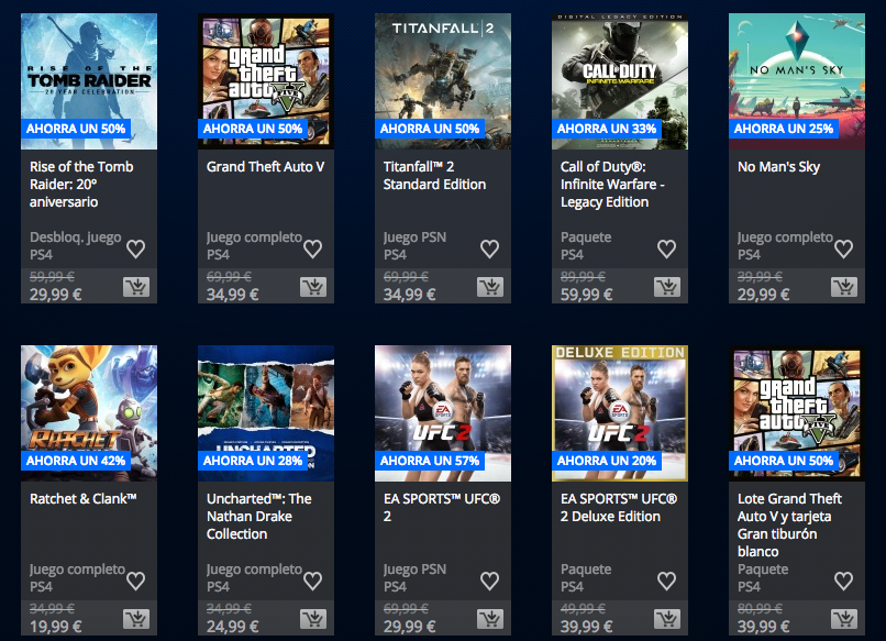rebajas en playstation store