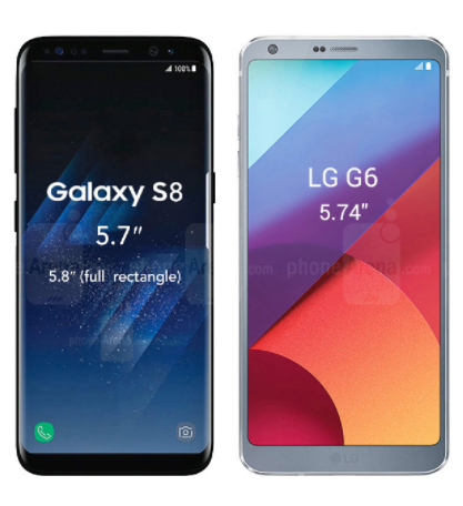 galaxy s8 y iphone 8