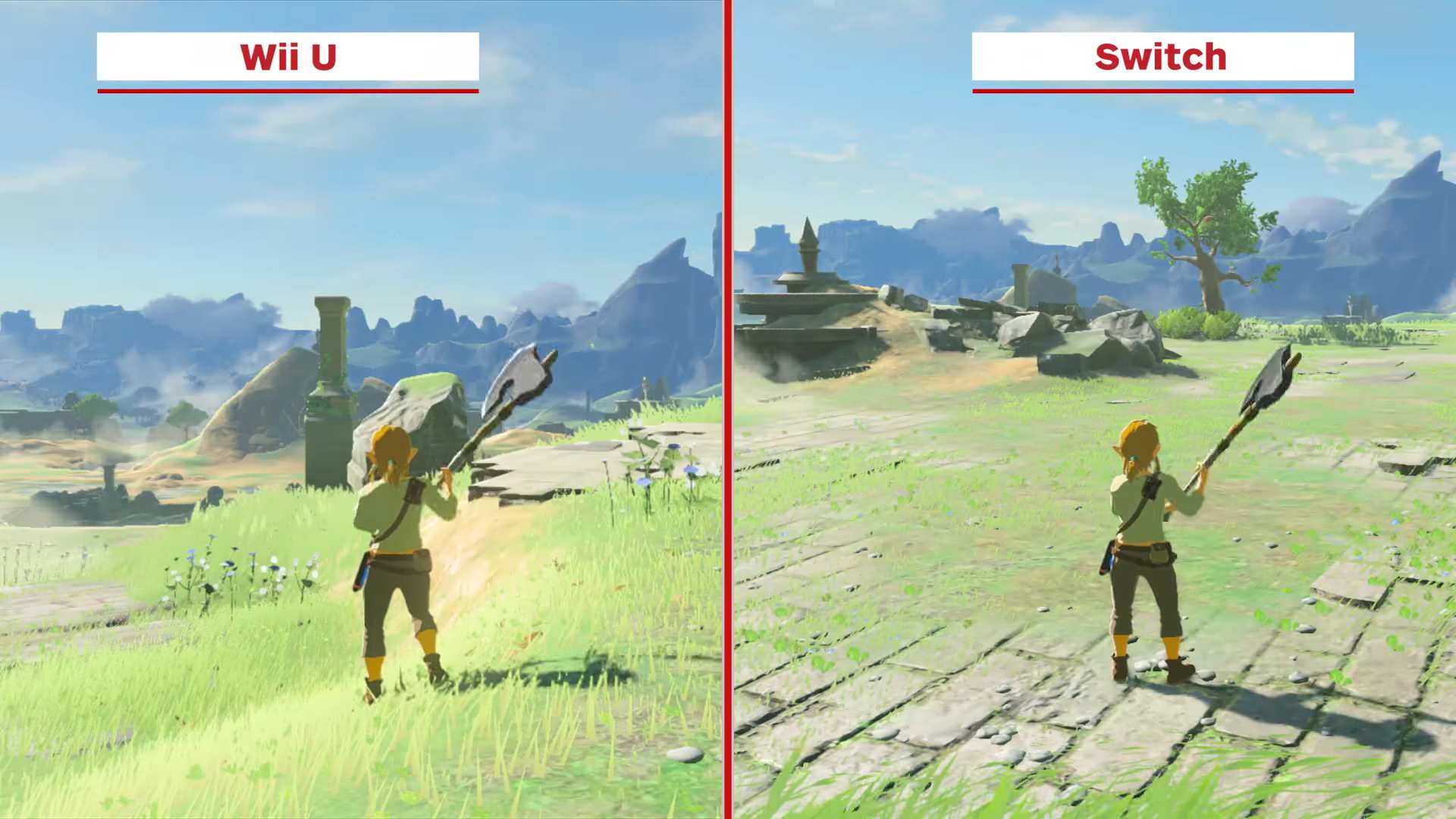 Comparan Los Gráficos De Zelda Breath Of The Wild En Wii U Y Switch