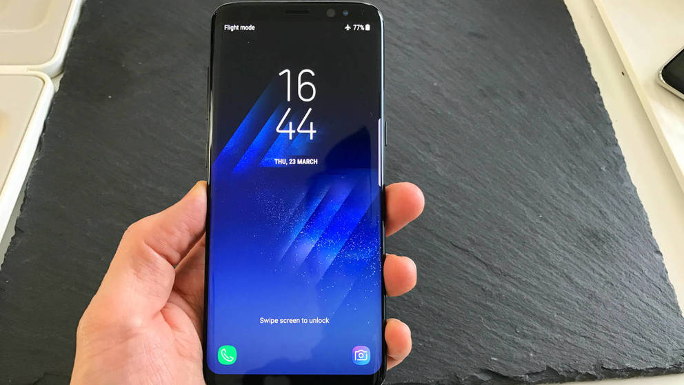 captura de pantalla en el galaxy s8