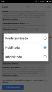 barra de direcciones de Chrome