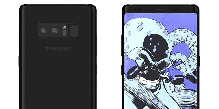 nuevo render del galaxy note 8