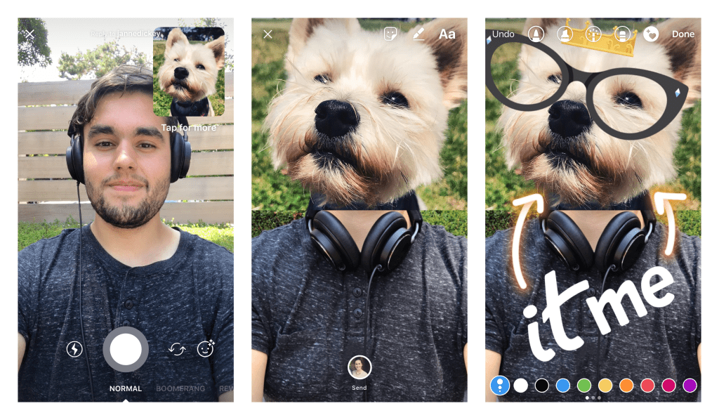respuestas con fotos y vídeos en Instagram Direct