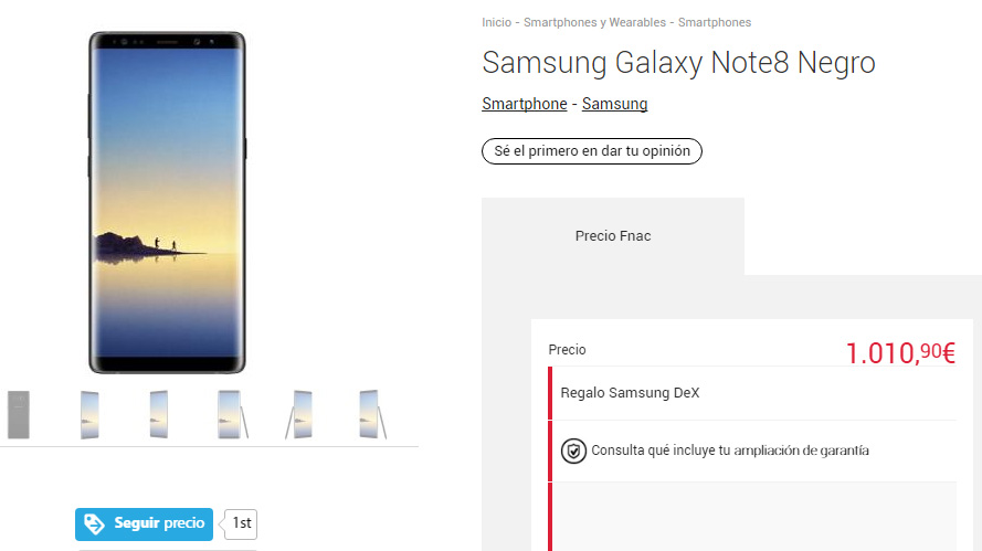 precio del samsung galaxy note 8