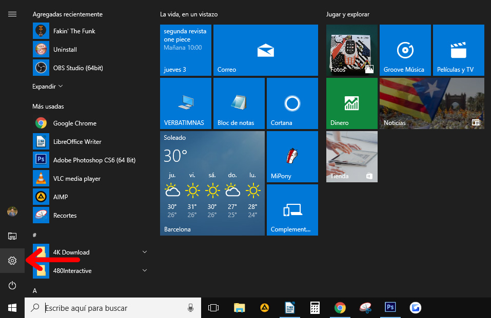 crear un usuario local en Windows 10