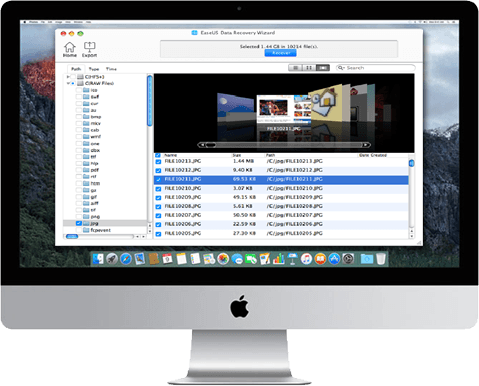 EaseUS Data Recovery - recuperar archivos eliminados en Mac