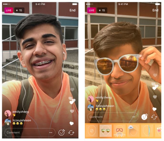 directos con filtros en Instagram Stories
