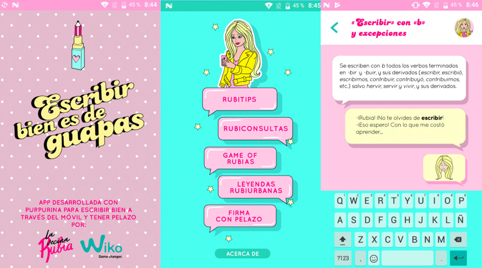 app de la vecina rubia