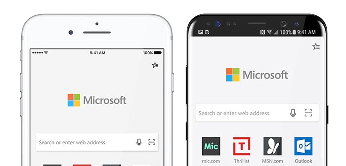 microsoft edge en android y ios