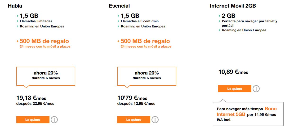 tarifas de móvil más económicas 