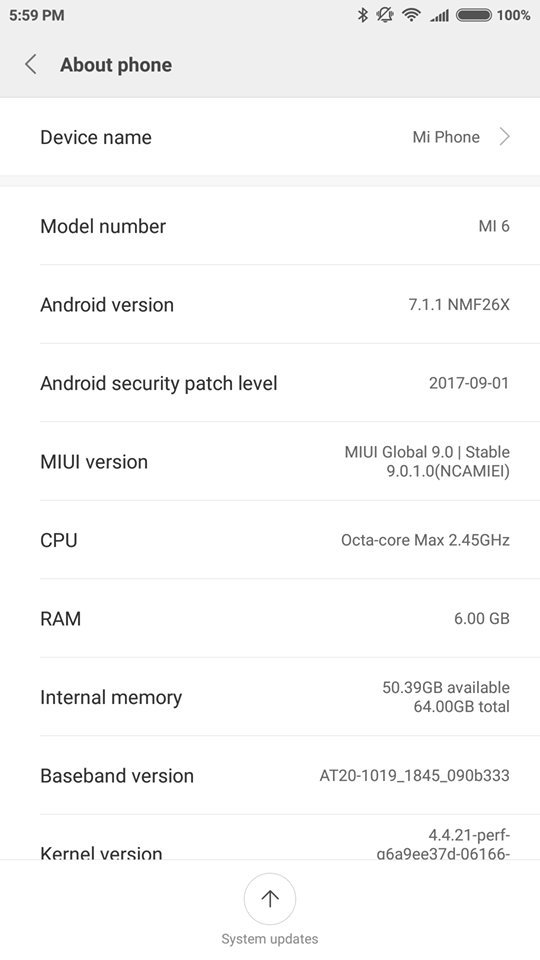 Xiaomi Mi 6 se actualiza a MIUI 9