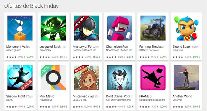 black friday en google play