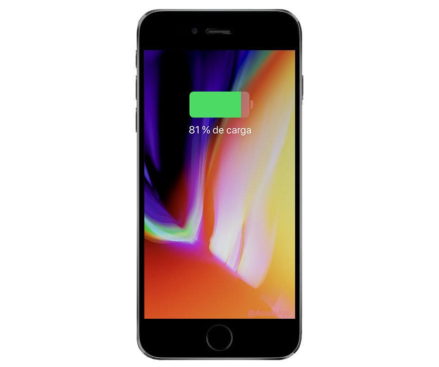 porcentaje de la batería del iphone x
