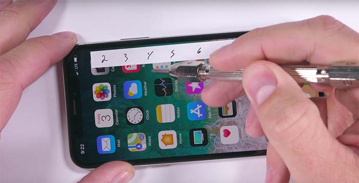test de resistencia del iphone x
