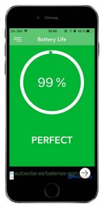 estado de la batería del iPhone