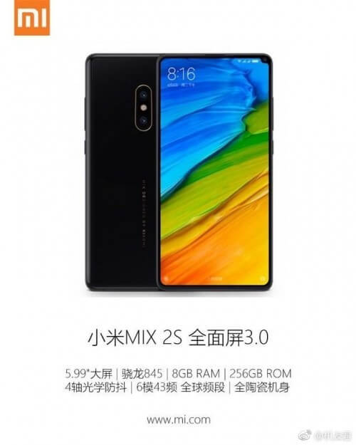 foto del xiaomi mi mix 2s