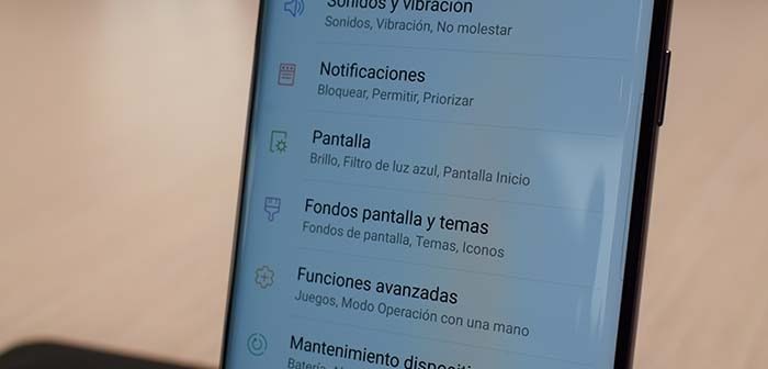 cambiar resolucion de pantalla del galaxy s9