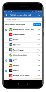 acceso de datos en facebook