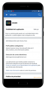 acceso de datos en facebook