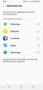 instalar dos whatsapp en el galaxy s8 o s9