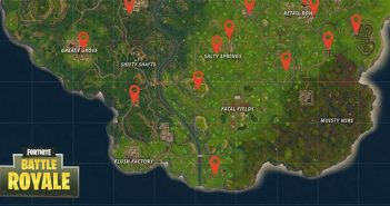 Mapa con la ubicación de las máquinas expendedoras de Fortnite Mapa con la ubicacion de las maquinas expendedoras de Fortnite