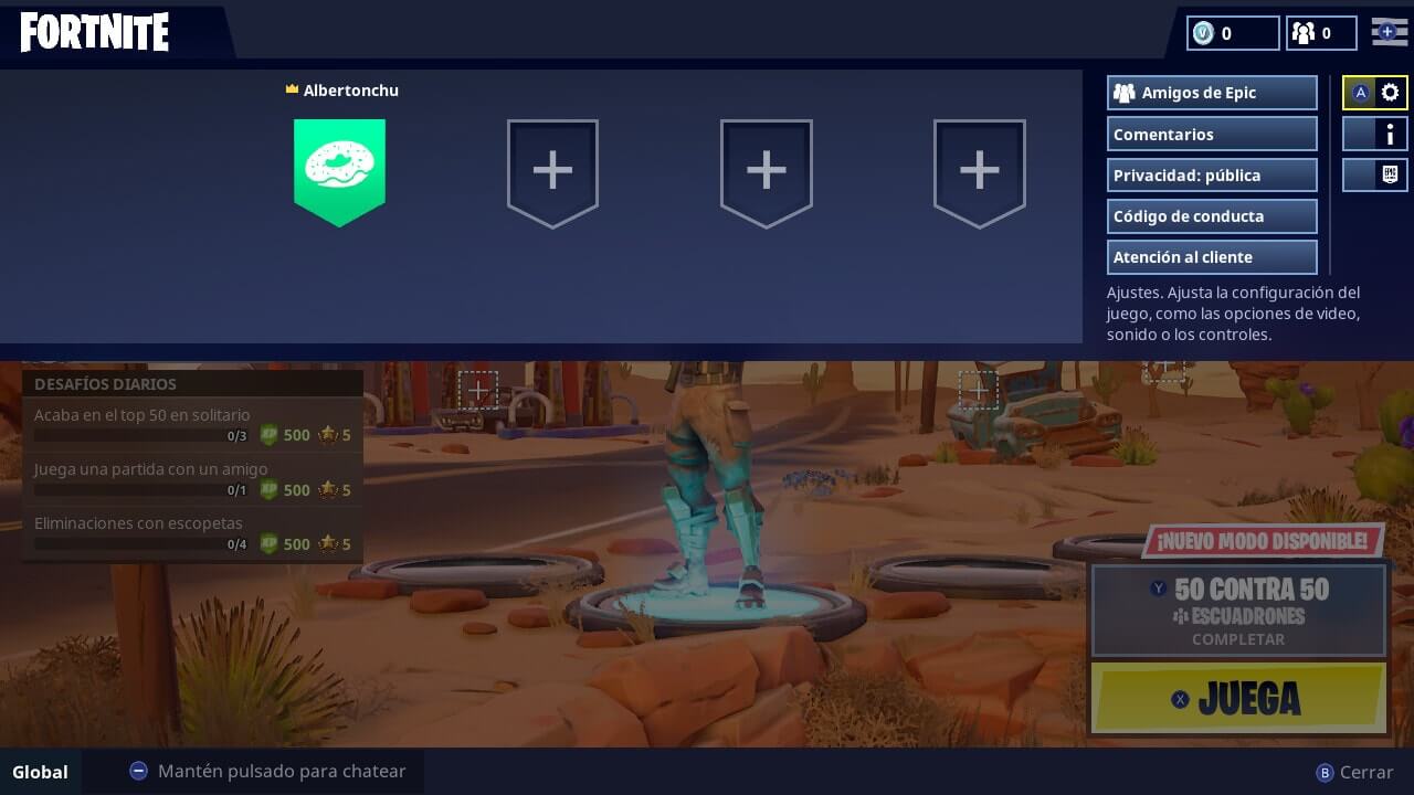 giroscopio en Fortnite para Nintendo Switch