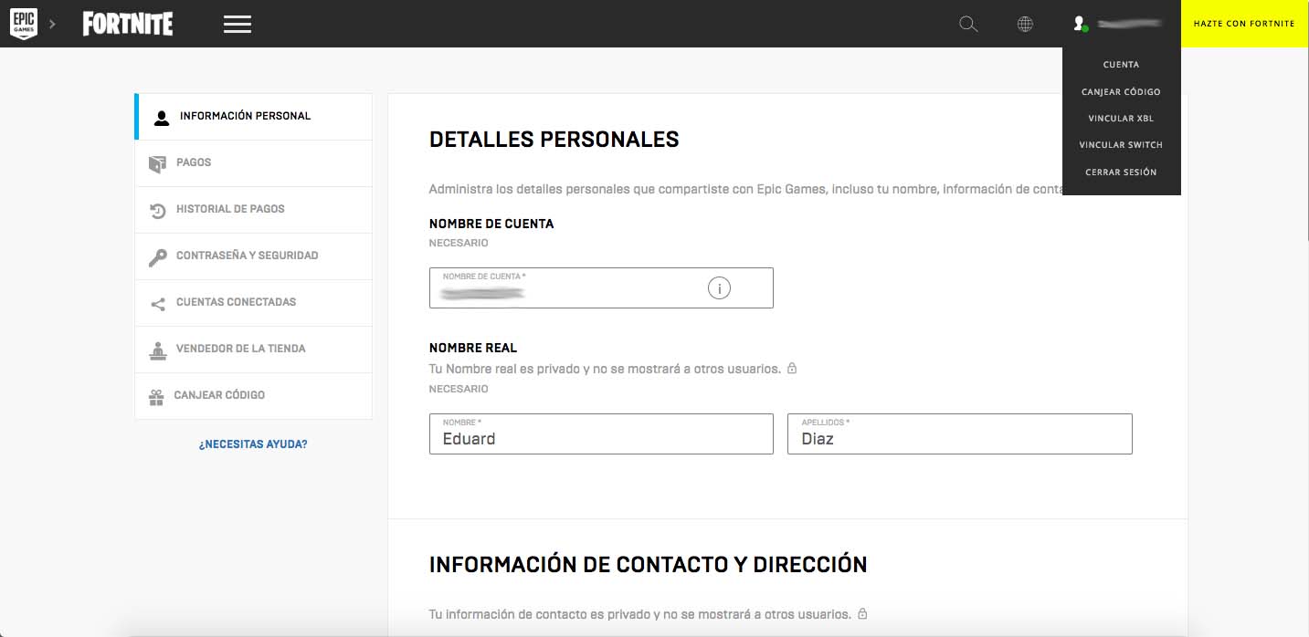 autentificacion en dos pasos de fortnite