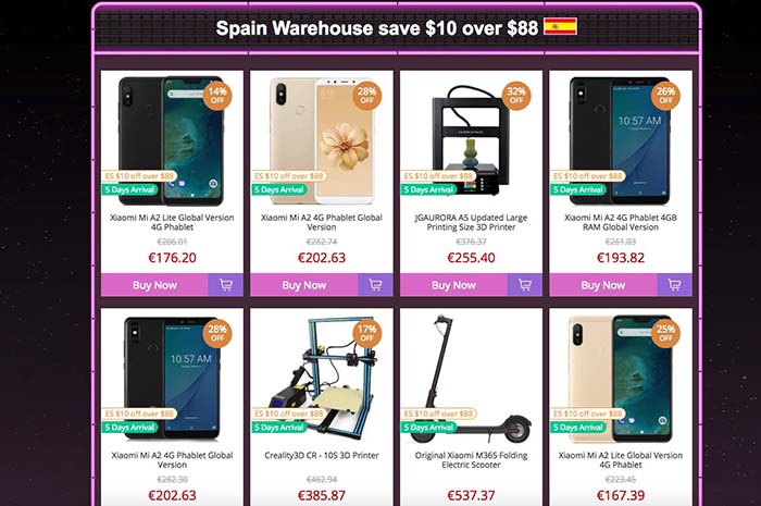 almacen en espana de gearbest