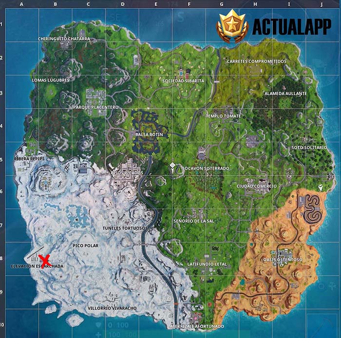 mapa con la estrella secreta de la semana 2