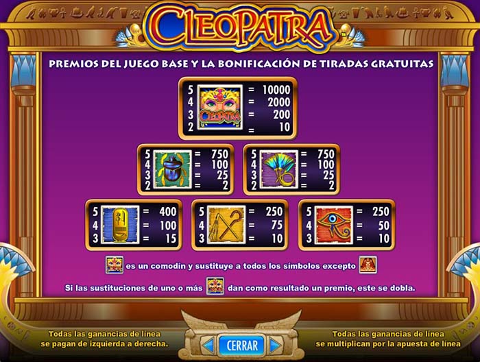 tragamonedas cleopatra