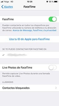 desactivar facetime