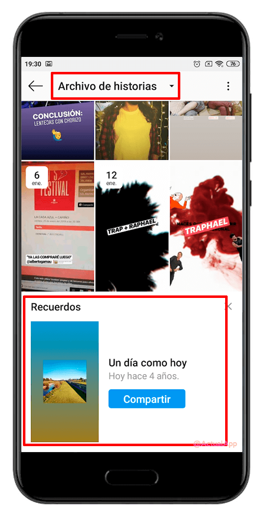 un día como hoy en instagram