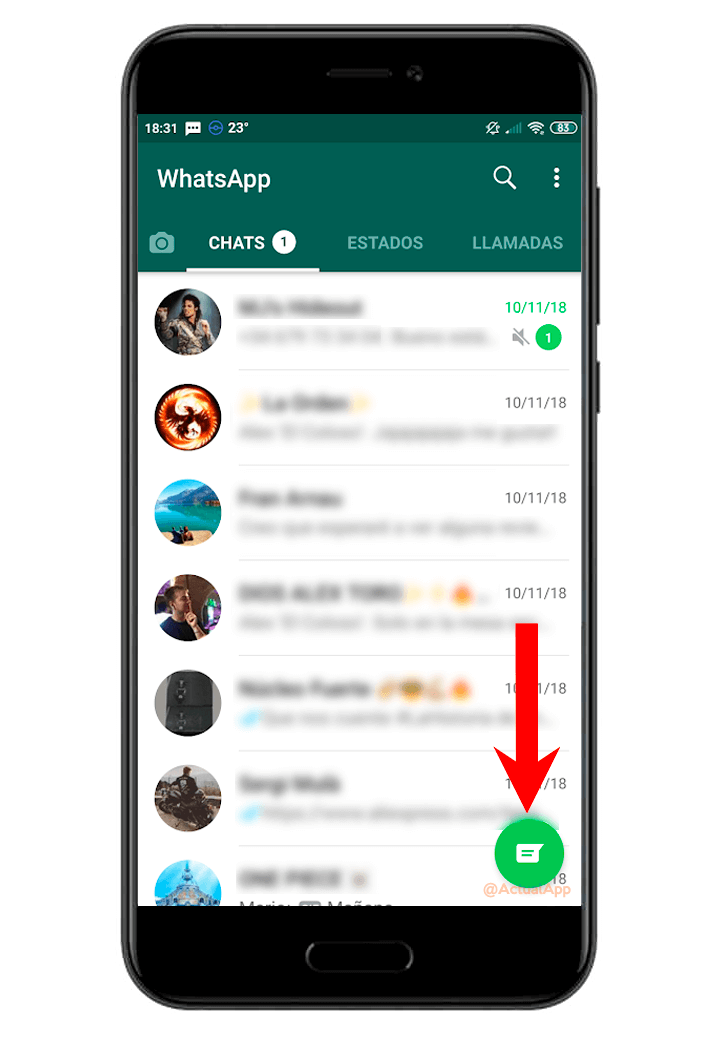 actualizar contactos en whatsapp