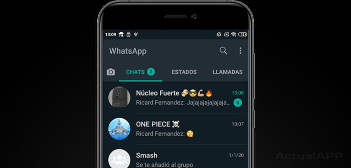 whatsapp android modo oscuro beta